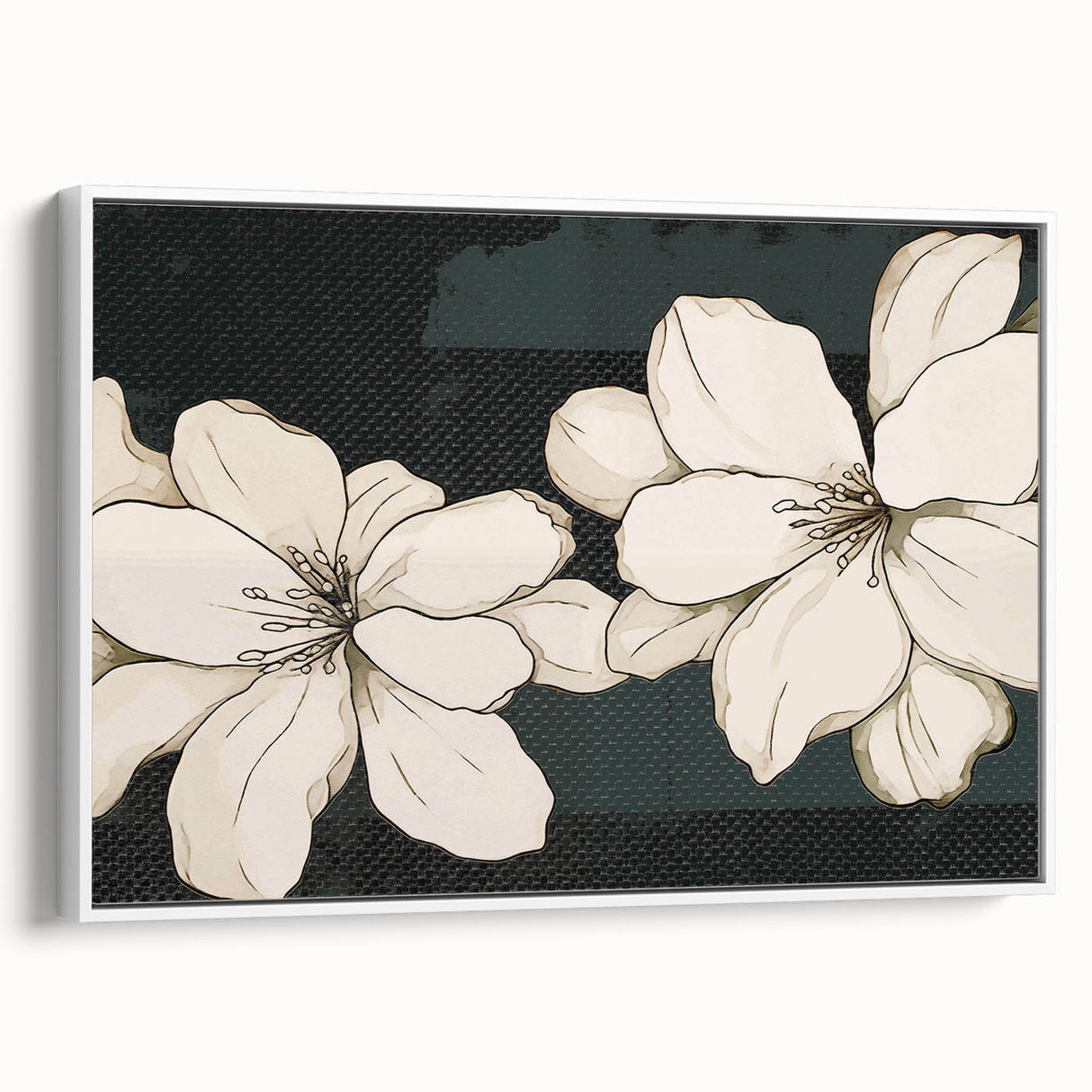 Abstract wall art canvas featuring vibrant colors and fluid shapes, ideal for modern decor, displayed elegantly on a clean wall background.