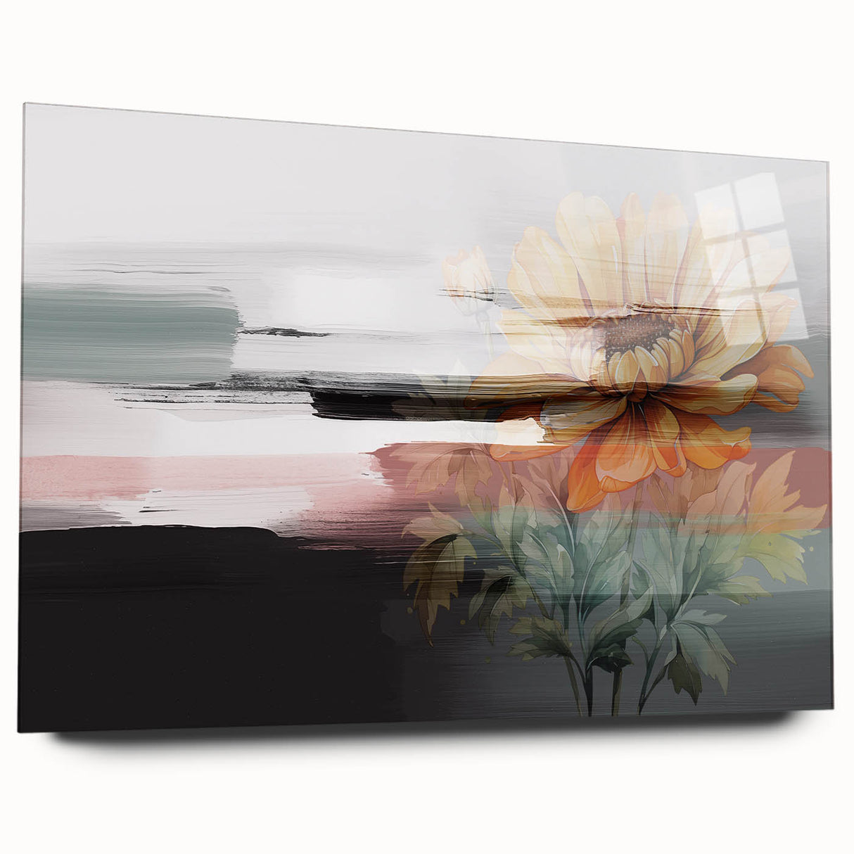 Abstract wall art print showcasing vibrant colors and dynamic shapes, designed for modern decor, perfect for enhancing living spaces.