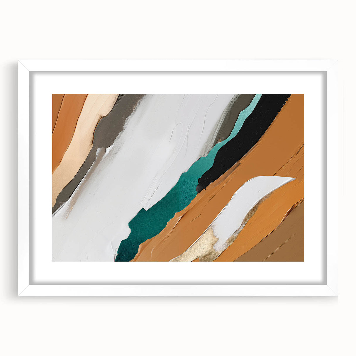 Abstract canvas artwork showcasing vibrant geometric shapes and bold colors, ideal for modern home decor, presented in a protective cardboard tube.