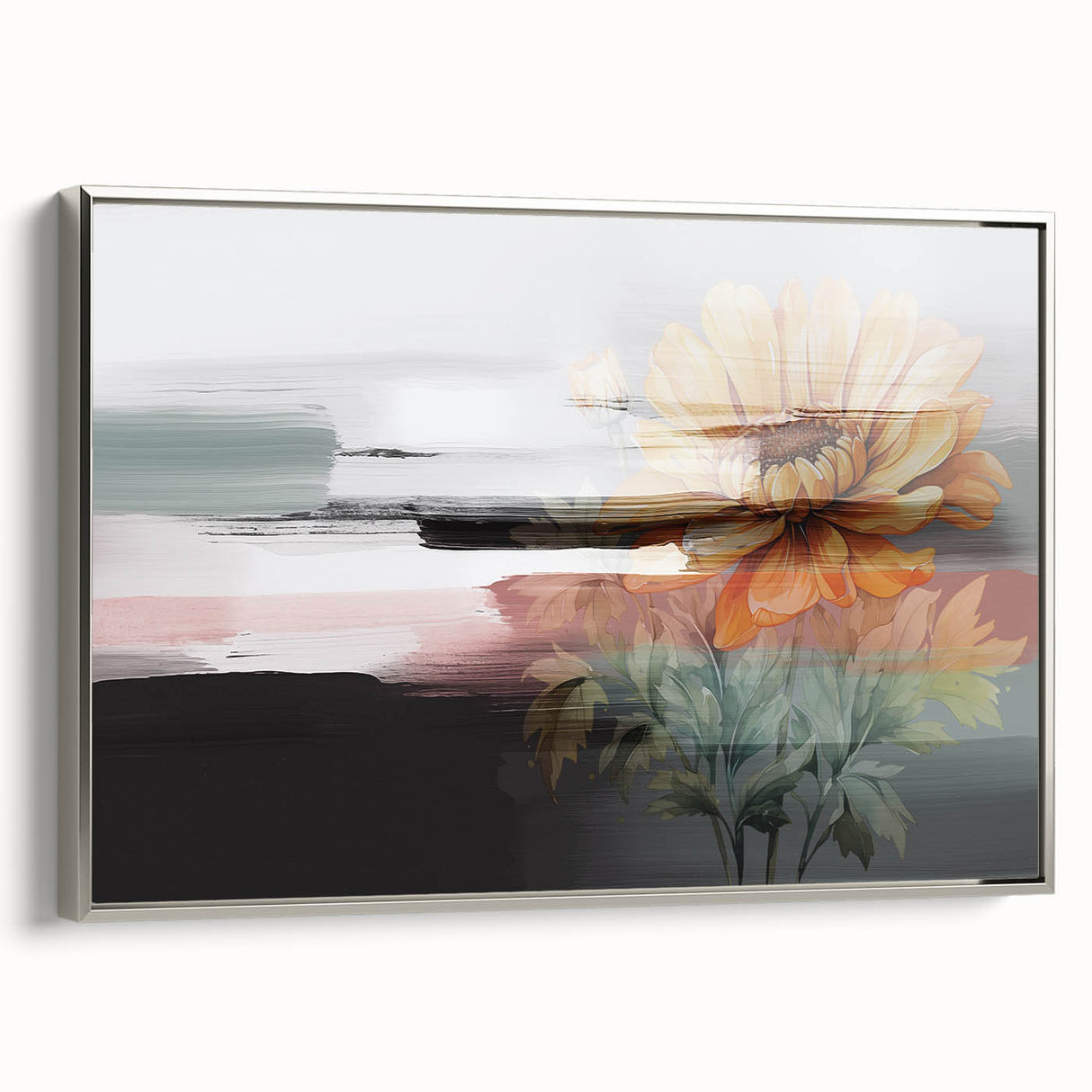 Colorful abstract canvas artwork featuring vibrant swirls of blue and orange, ideal for modern home decor or artistic wall displays.