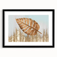 Abstract wall art print showcasing vibrant colors and fluid shapes, perfect for modern decor, displayed in a minimalist setting.
