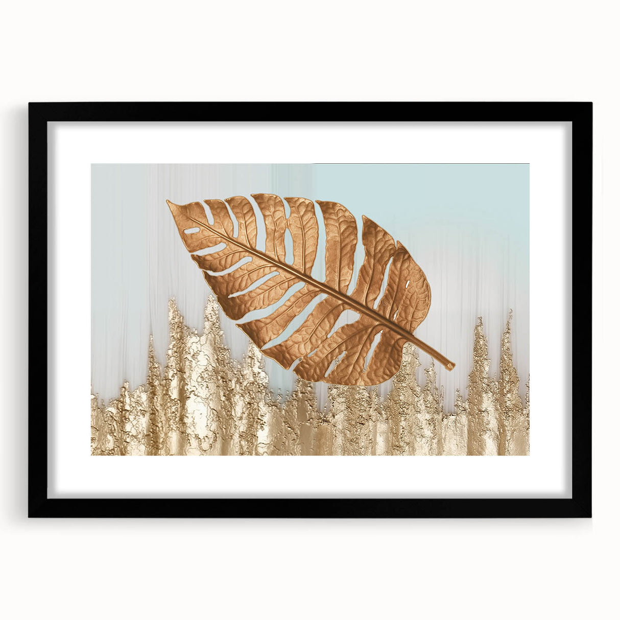 Abstract wall art print showcasing vibrant colors and fluid shapes, perfect for modern decor, displayed in a minimalist setting.