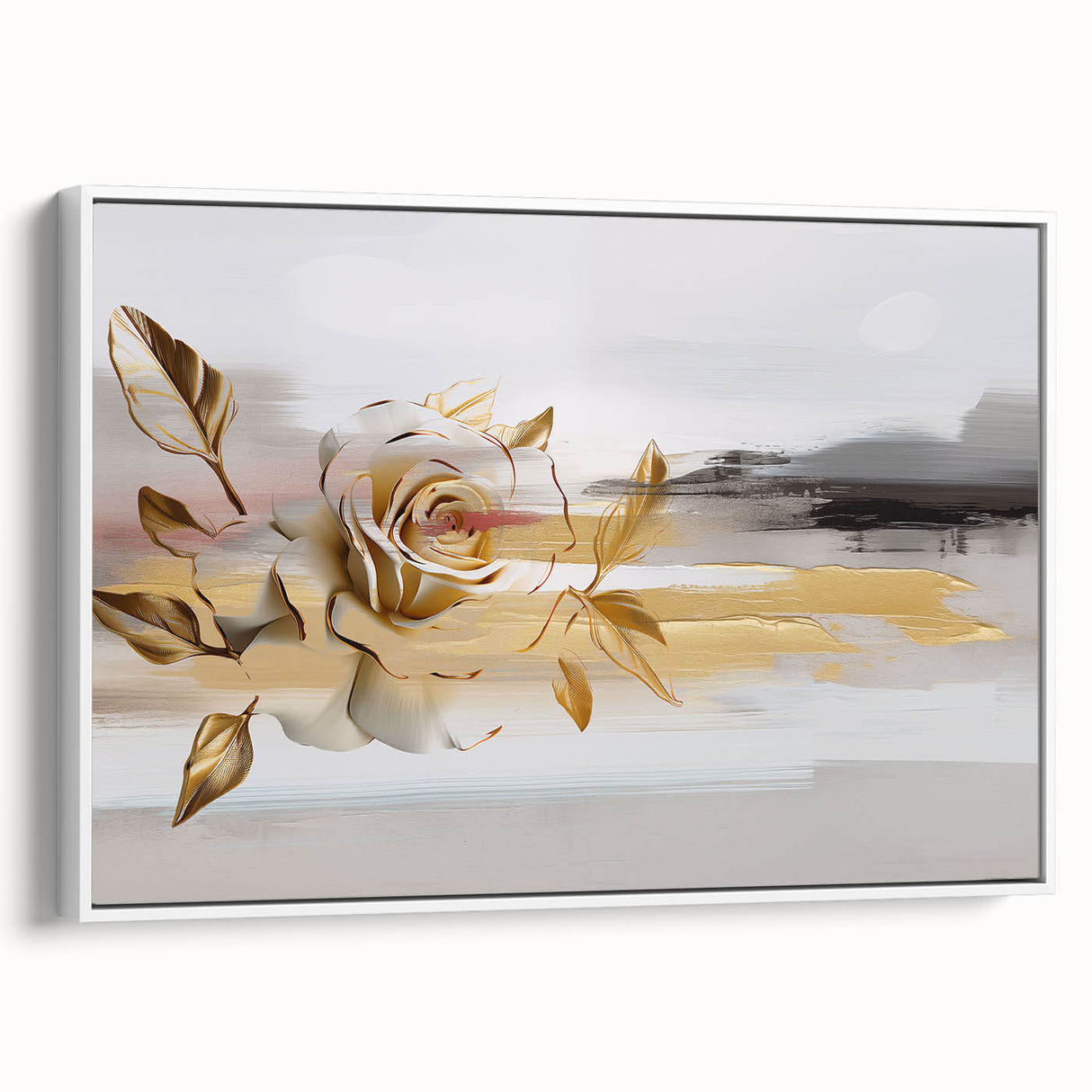Vibrant abstract canvas art print showcasing swirling colors of blue, orange, and gold, ideal for modern home decor and artistic expression.