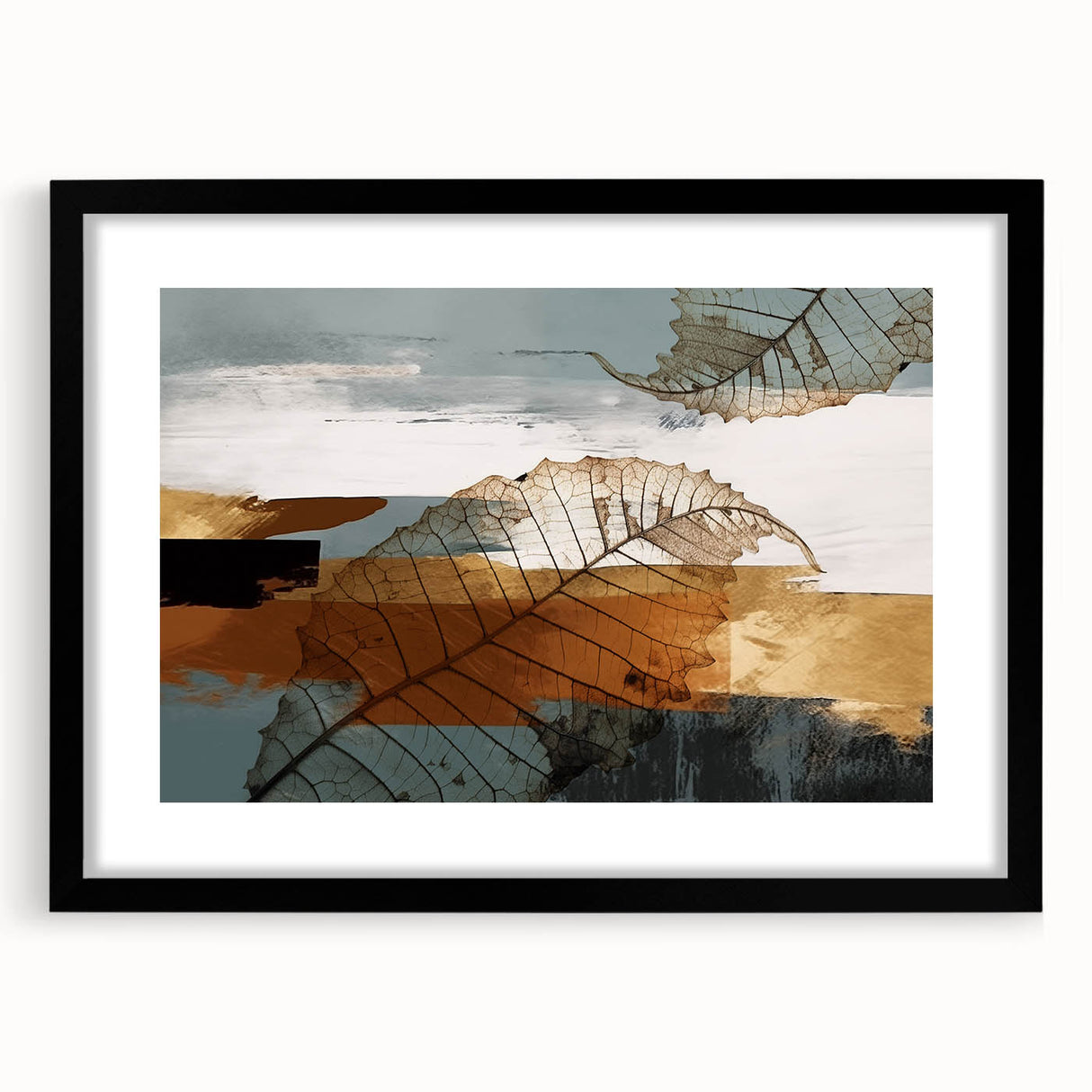 Abstract wall art print featuring vibrant colors and geometric shapes, perfect for modern home decor, displayed on a clean white background.