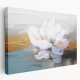 Colorful abstract canvas art print showcasing vibrant geometric shapes and fluid lines, ideal for modern home decor, adding a dynamic touch to any space.