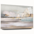 Colorful abstract canvas art showcasing vibrant swirls of blue, orange, and yellow hues, ideal for modern home decor or artistic settings.