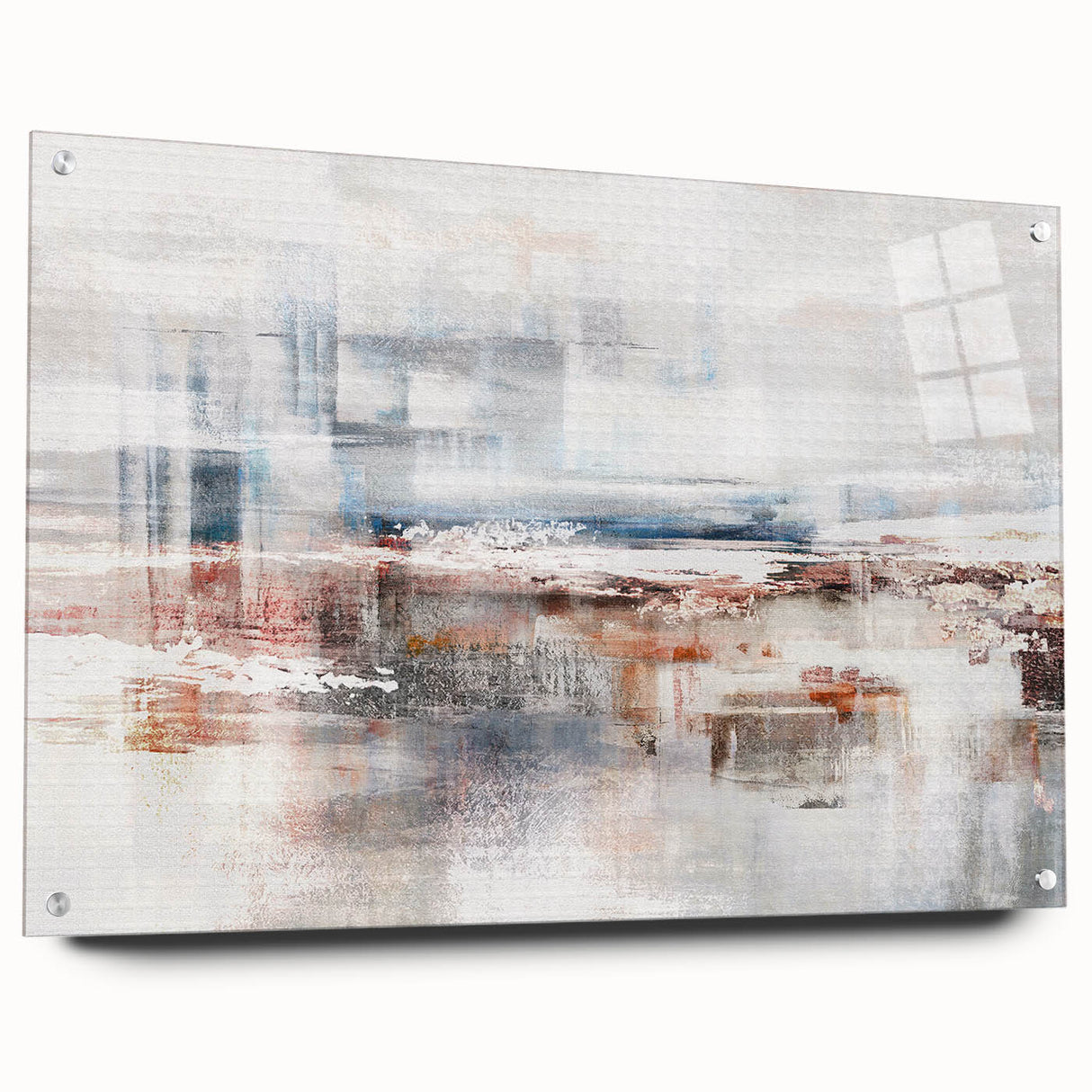 Vibrant abstract wall art print showcasing bold colors and dynamic shapes, perfect for modern home decor or office spaces.