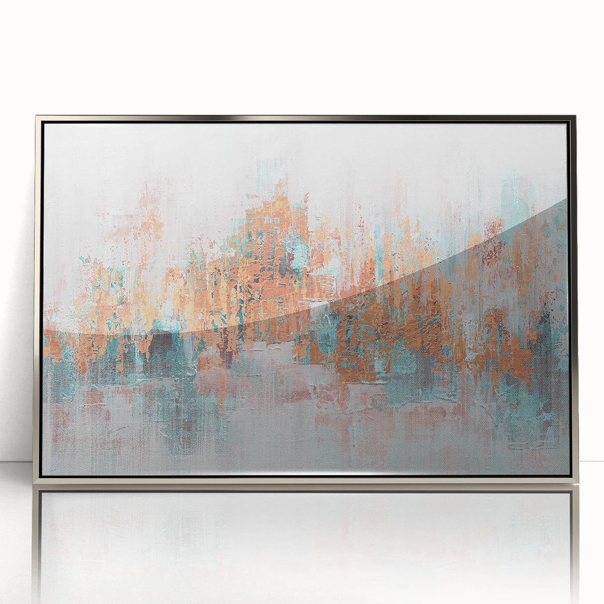 Abstract canvas artwork showcasing vibrant colors and dynamic shapes, perfect for modern home decor, emphasizing artistic expression and creativity.