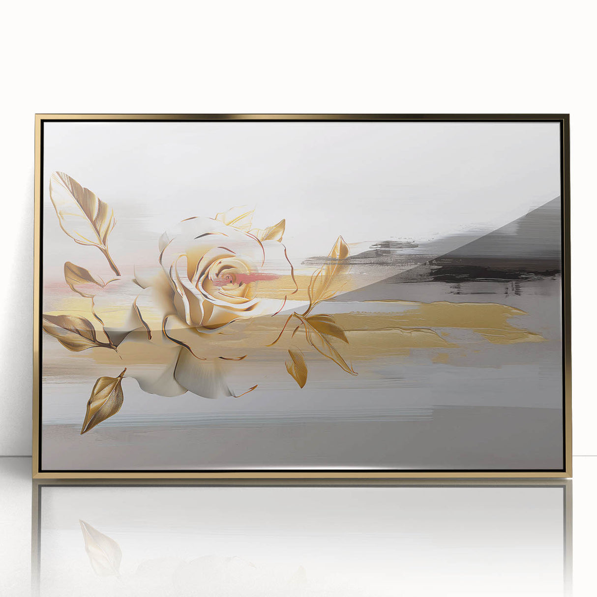 Abstract wall art canvas print showcasing vibrant colors and dynamic shapes, perfect for modern home decor or artistic spaces. The piece features a blend of blue, orange, and yellow hues, creating an energetic focal point for any room.