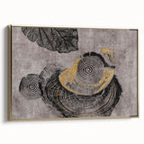 Colorful abstract wall art canvas featuring vibrant swirls of blue, red, and yellow hues, perfect for modern home decor.