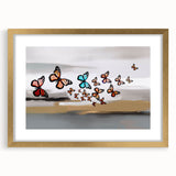 Abstract canvas artwork showcasing vibrant geometric patterns in bold colors of blue, orange, and green, rolled and packaged securely in a protective cardboard tube. Perfect for modern home decor enthusiasts seeking unique wall art.