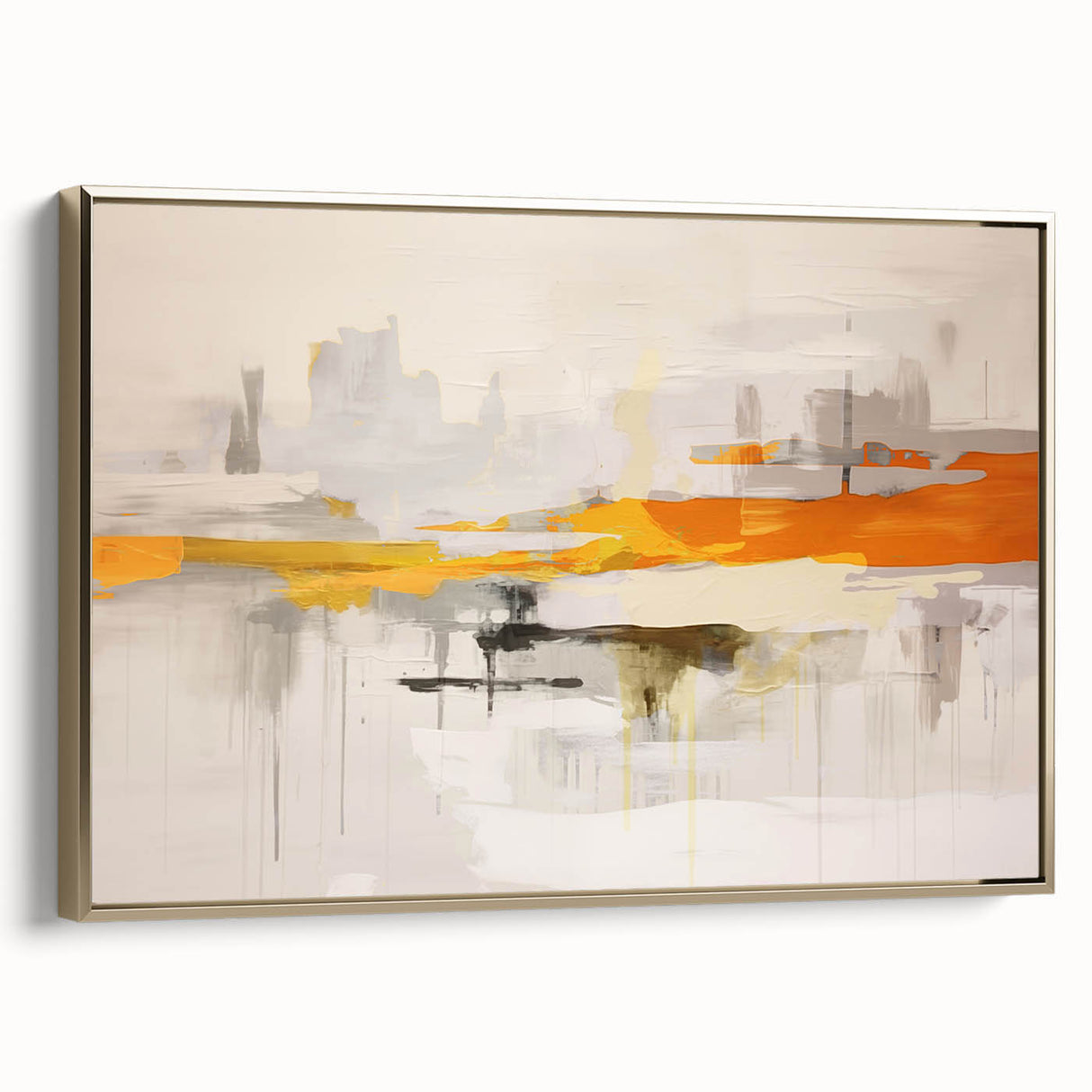 Abstract wall art canvas print showcasing vibrant colors and fluid shapes, designed to enhance modern decor, presented rolled for easy framing.