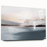 Vibrant abstract canvas art print showcasing swirling colors of blue, orange, and yellow, perfect for adding a modern touch to any space.