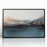 Abstract wall art canvas print showcasing vibrant colors and geometric patterns, elegantly rolled and secured in a protective cardboard tube for safe shipping. Ideal for modern home decor enthusiasts seeking unique artistic expressions.