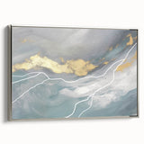 Colorful abstract wall art print on canvas showcasing vibrant swirls and geometric shapes, perfect for modern home decor or art enthusiasts.