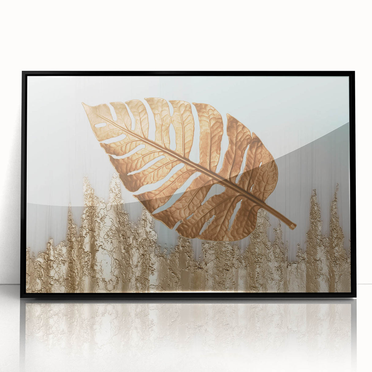 Colorful abstract wall art canvas print showcasing vibrant shapes and patterns in shades of blue, orange, and yellow, ideal for modern decor.