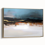 Vibrant rolled canvas showcasing abstract wall art with dynamic shapes and bold colors, expertly packaged in a protective cardboard tube for safe shipping.