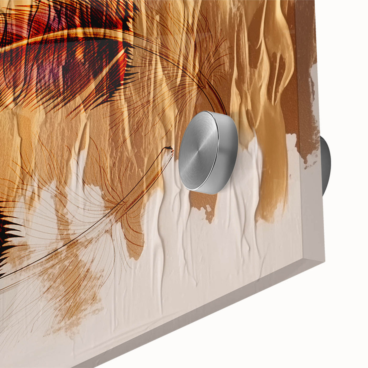 Abstract wall art canvas featuring vibrant colors and dynamic shapes, rolled and securely packaged in a protective tube for easy transport and display.