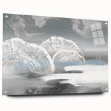 Abstract wall art canvas print showcasing vibrant, swirling colors and dynamic shapes, ideal for modern decor; rolled and securely packaged for easy display.