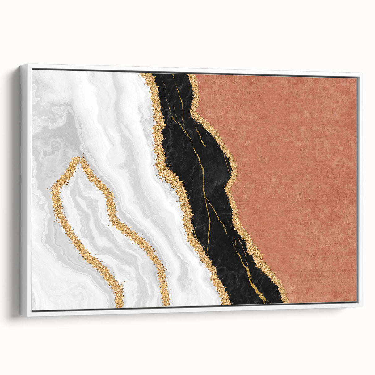 Colorful abstract wall art canvas showcasing dynamic swirls of blue, orange, and yellow hues, perfect for modern home decor accents.