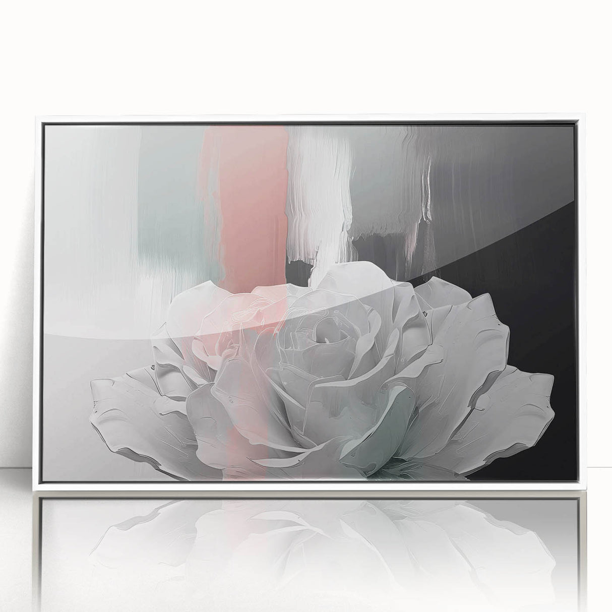 Vibrant abstract wall art canvas print showcasing dynamic shapes in bold colors, perfect for modern home decor or artistic spaces.