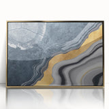 Abstract canvas art print showcasing vibrant colors and dynamic shapes, perfect for modern home decor; rolled and securely packaged in a protective tube.