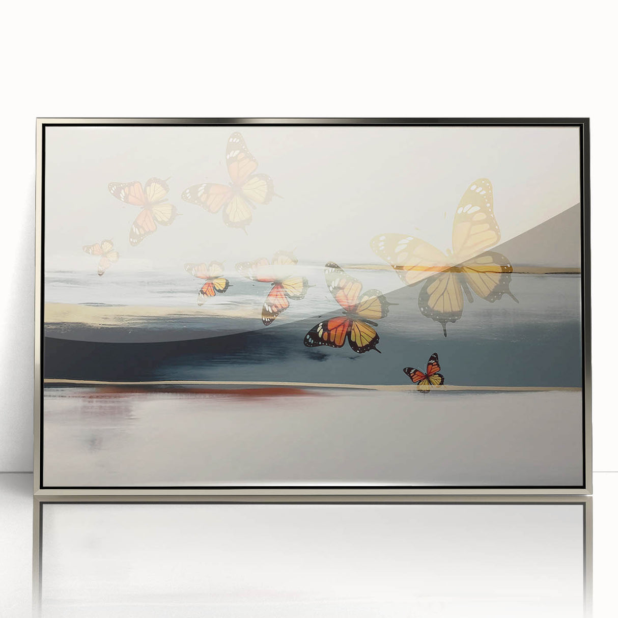 Abstract wall art canvas print showcasing vibrant colors and fluid shapes, ideal for modern decor, elegantly rolled and ready for framing.