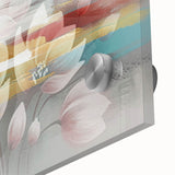 Colorful abstract wall art canvas print showcasing vibrant brush strokes and flowing shapes, perfect for adding a modern touch to home decor.