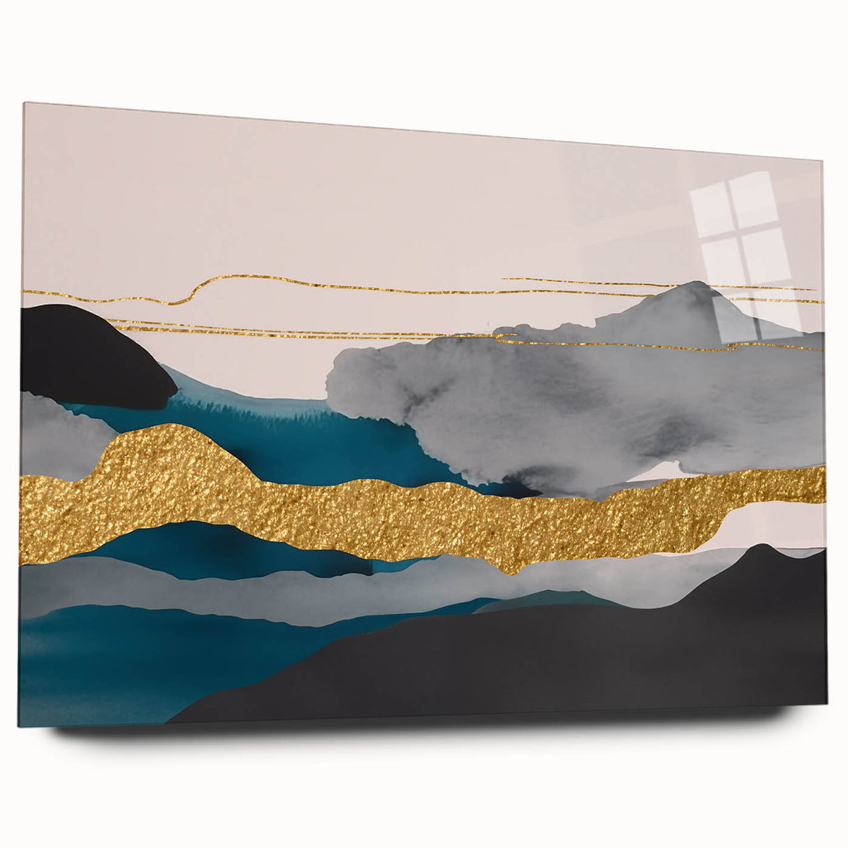 Abstract canvas artwork showcasing vibrant geometric patterns in bold colors, ideal for modern home decor, adding a dynamic touch to any room.