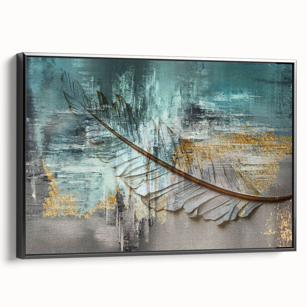Vibrant abstract wall art print showcasing bold colors and dynamic shapes, perfect for modern home decor or office styling.