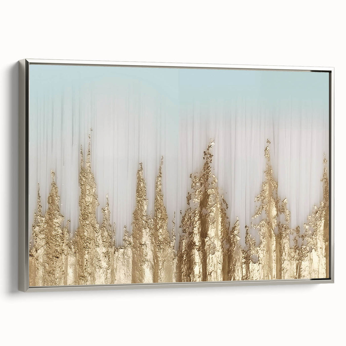 Abstract wall art canvas featuring bold geometric patterns in vibrant colors, rolled and securely packaged in a durable tube for safe shipping.