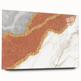 Colorful abstract wall art print showcasing vibrant swirls of blue, orange, and yellow, perfect for modern home decor or artistic accents.