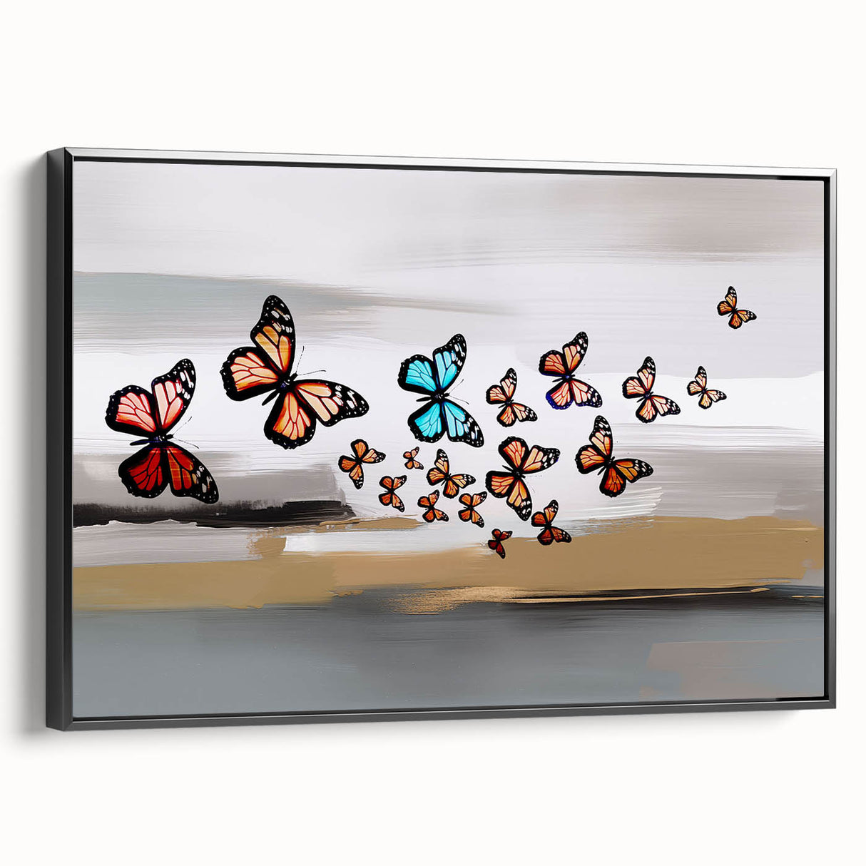 Colorful abstract canvas artwork showcasing vibrant geometric shapes and fluid patterns, ideal for modern home decor or art enthusiasts. Perfect for adding a dynamic touch to any living space.