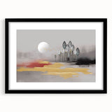 Colorful abstract canvas artwork showcasing vibrant geometric patterns in shades of blue, yellow, and red, perfect for modern home decor or artistic spaces.