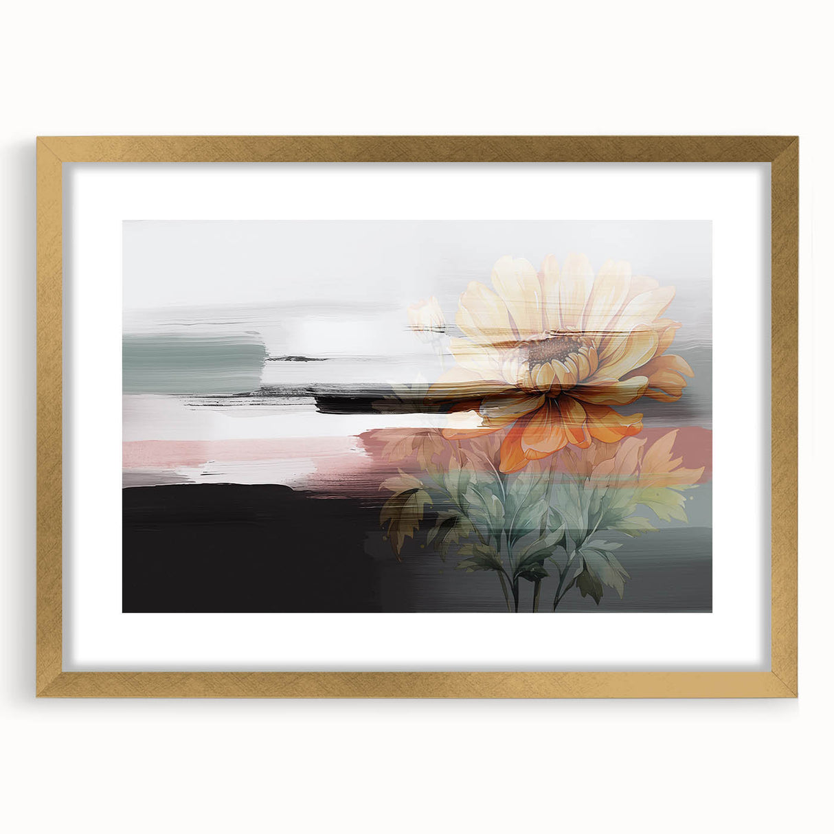 Colorful abstract wall art canvas showcasing vibrant swirling patterns in blue, yellow, and red hues, ideal for modern home decor.