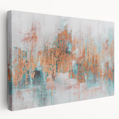 Abstract wall art canvas print showcasing vibrant colors and dynamic shapes, perfect for modern home decor and artistic inspiration.