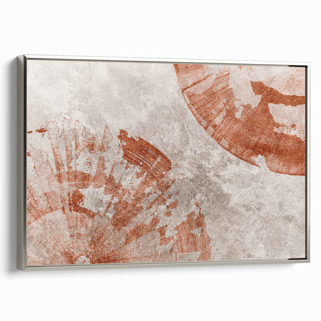 Abstract canvas artwork showcasing vibrant colors and dynamic shapes, perfect for modern home decor. Textured design enhances visual appeal.