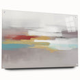 Abstract geometric wall art canvas featuring vibrant colors and swirling patterns, perfect for modern home decor or office spaces.
