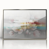 Abstract wall art canvas print showcasing vibrant colors and dynamic shapes, perfect for modern home decor or artistic spaces.