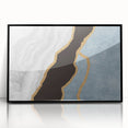 Abstract wall art canvas print showcasing vibrant colors and dynamic shapes, ideal for modern decor, presented rolled in protective packaging.