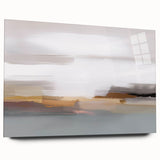 Colorful abstract canvas artwork showcasing vibrant brush strokes in shades of blue, orange, and yellow, perfect for modern home decor.