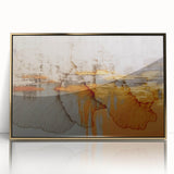 Abstract wall art canvas print showcasing vibrant colors and dynamic shapes, perfect for modern interior decor. Textured surface enhances visual interest.