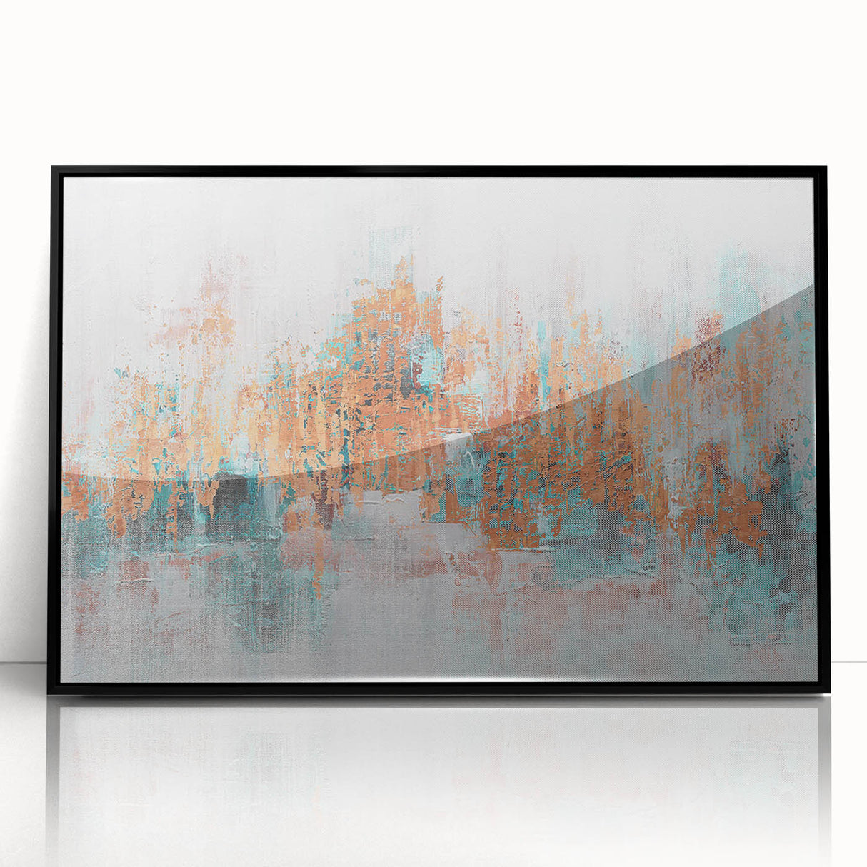 Vibrant abstract wall art canvas print showcasing bold colors and dynamic shapes, ideal for modern home decor and artistic spaces.