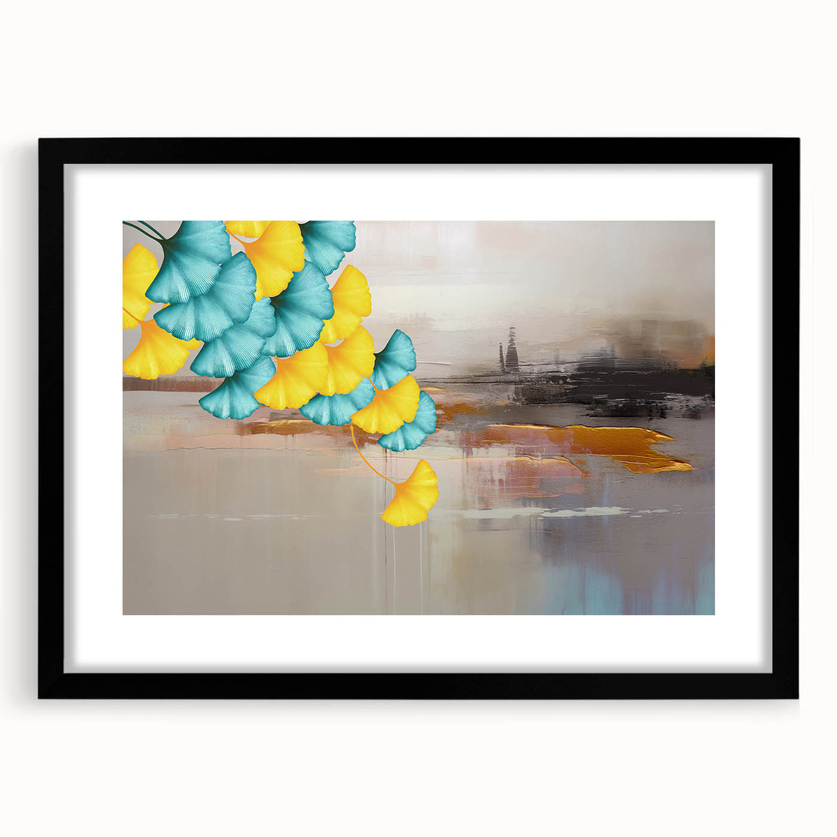 Abstract canvas artwork showcasing vibrant colors and dynamic shapes, emphasizing modern design elements perfect for contemporary decor.
