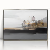 Abstract art canvas featuring vibrant colors and dynamic shapes, perfect for modern home decor or office spaces, enhancing any interior design.