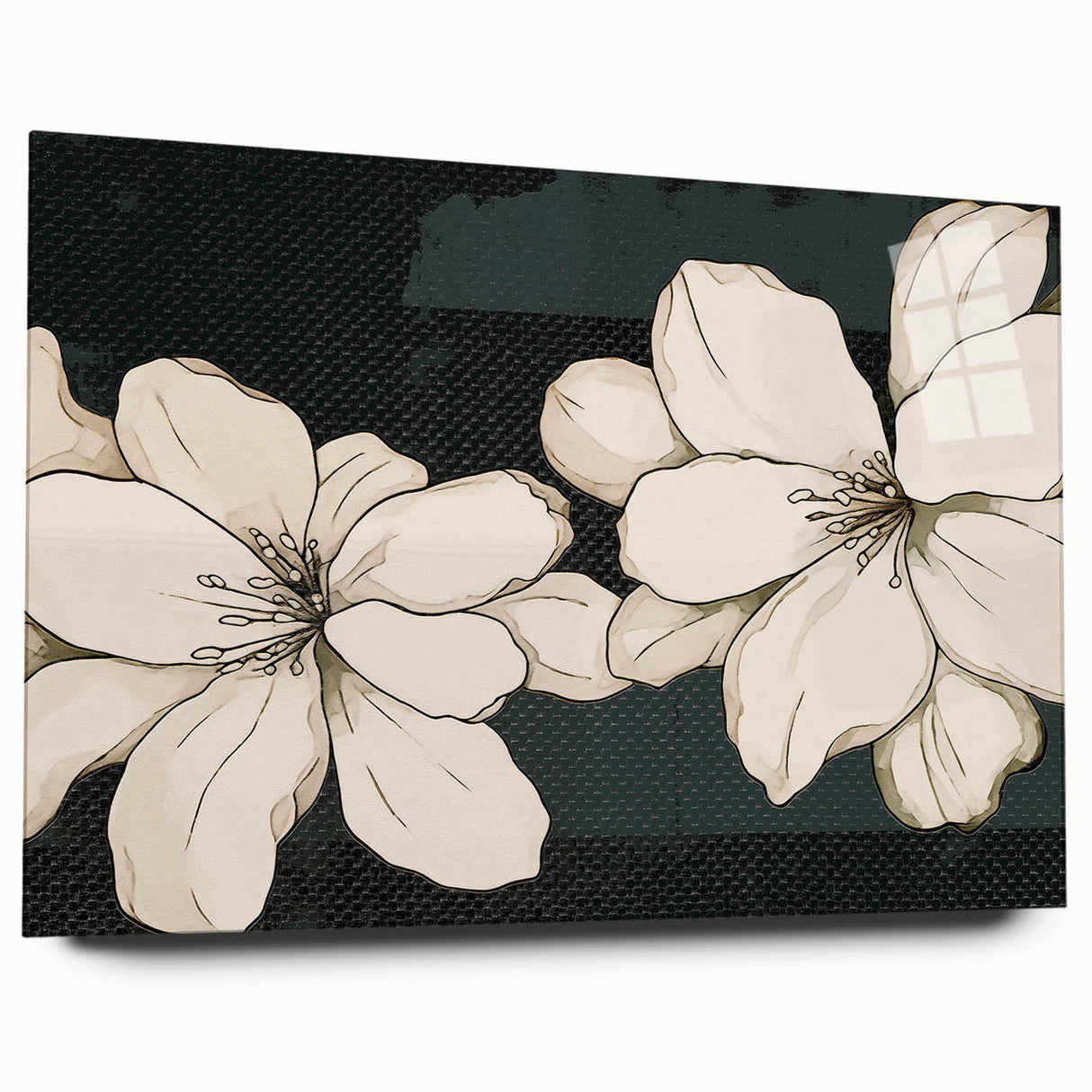 Abstract canvas artwork showcasing vibrant colors and dynamic shapes, ideal for modern decor, presented in a protective cardboard tube.