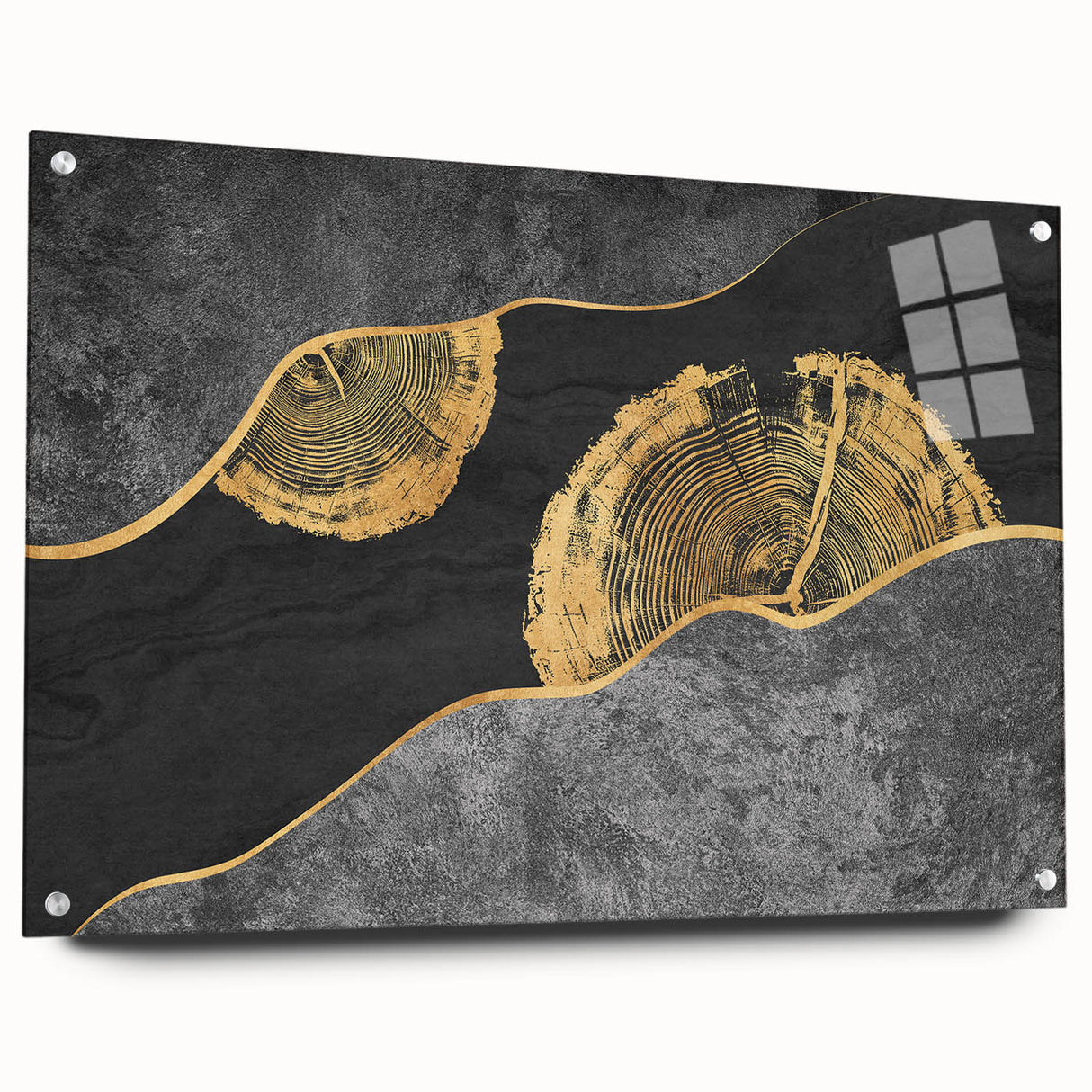 Abstract canvas artwork showcasing vibrant colors and dynamic shapes, perfect for modern home decor, displayed against a neutral background.