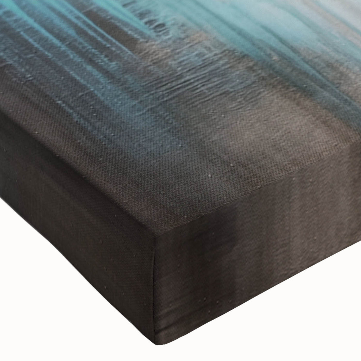 Abstract canvas artwork showcasing vibrant colors and fluid shapes, perfect for modern home decor, presented in a protective cardboard tube.