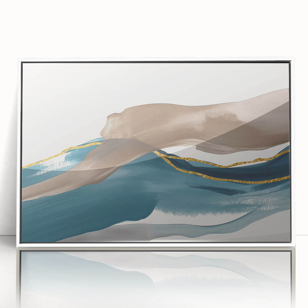 Abstract wall art print showcasing vibrant colors and swirling patterns, ideal for modern decor; presented on a textured canvas for depth.