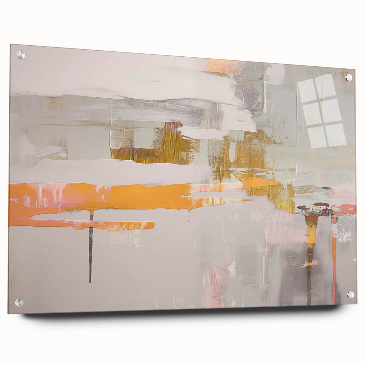 Vibrant abstract wall art canvas print showcasing colorful geometric shapes and fluid patterns, ideal for modern home decor and artistic spaces.